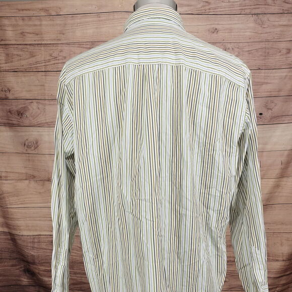 GAP RELAXED FIT MULTICOLOR STRIPED BUTTON DOWN SHIRT MENS SIZE L LARGE - Picture 4 of 7